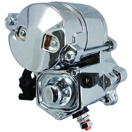 Wai Global Starter, STRND CHROME, 14kW12 Volt, CW, 9Tooth Pinion 18477NC